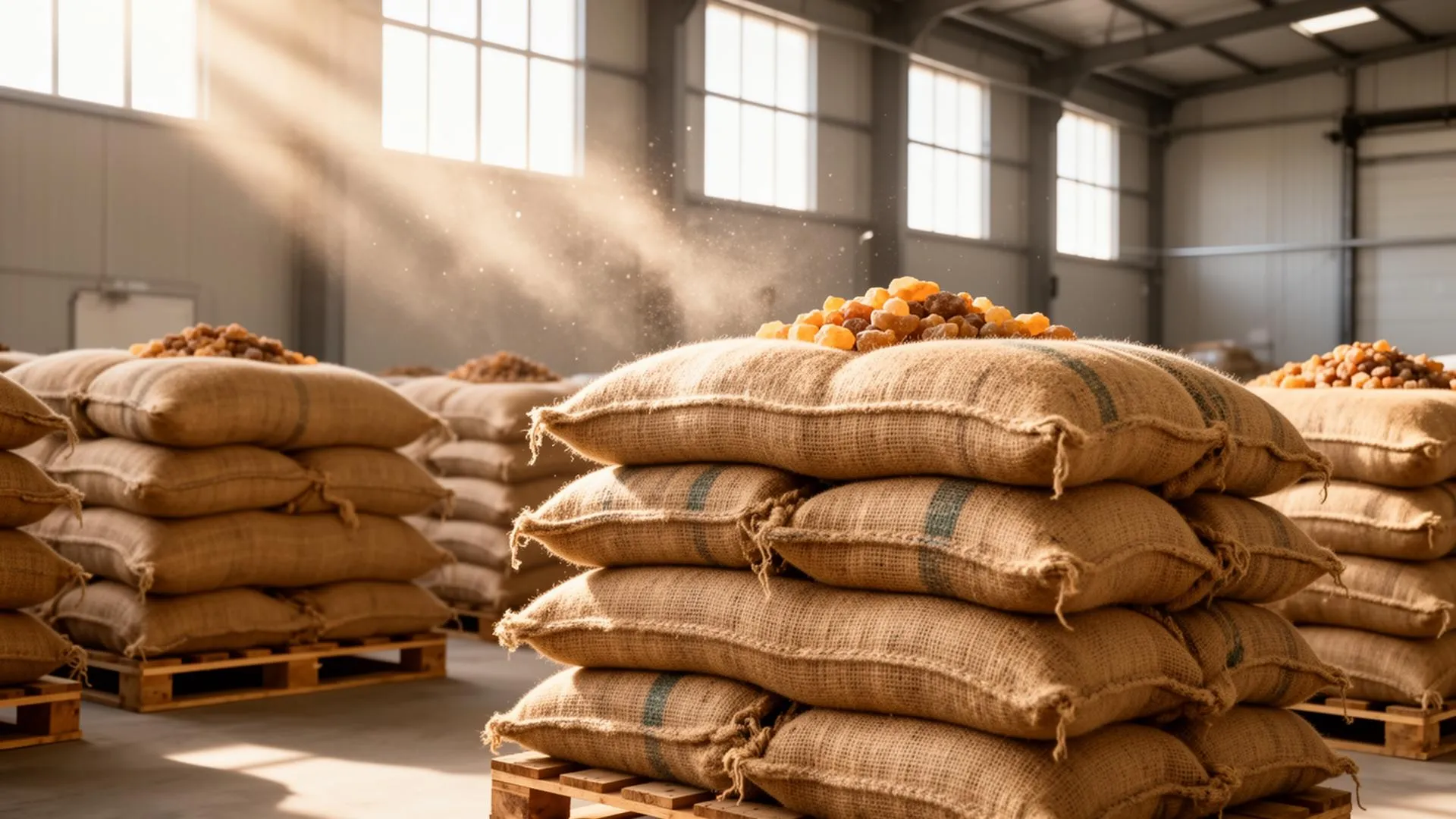 Export-ready frankincense sacks